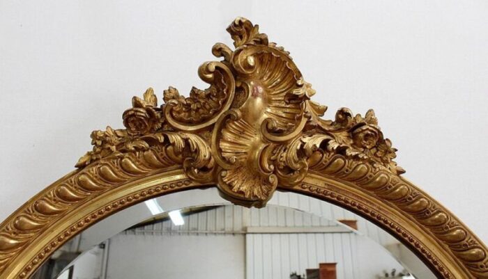 large late 19th century oval mirror 4