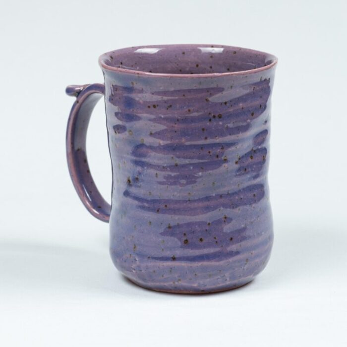 large late 20th century hasami plum blossom purple mug 7016