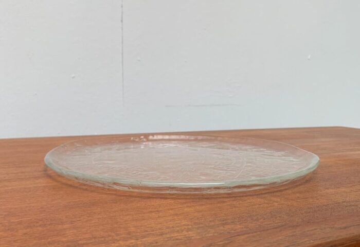 large mid century finnish glass plate from humppila 18