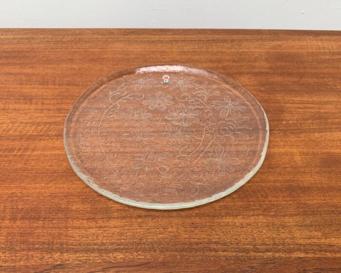 large mid century finnish glass plate from humppila 9