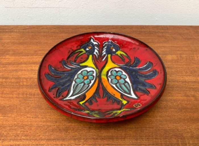 large mid century germany wall plate from gebr h u g claussen 1960s 9