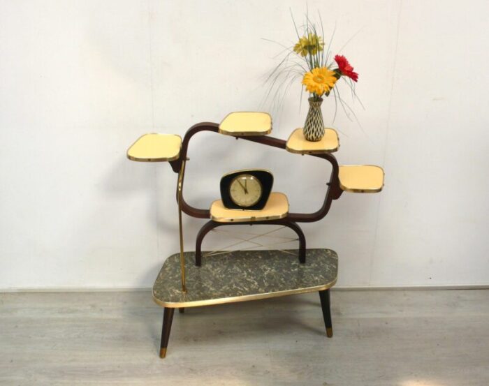 large mid century modern german side table with 6 levels 1950s 2283