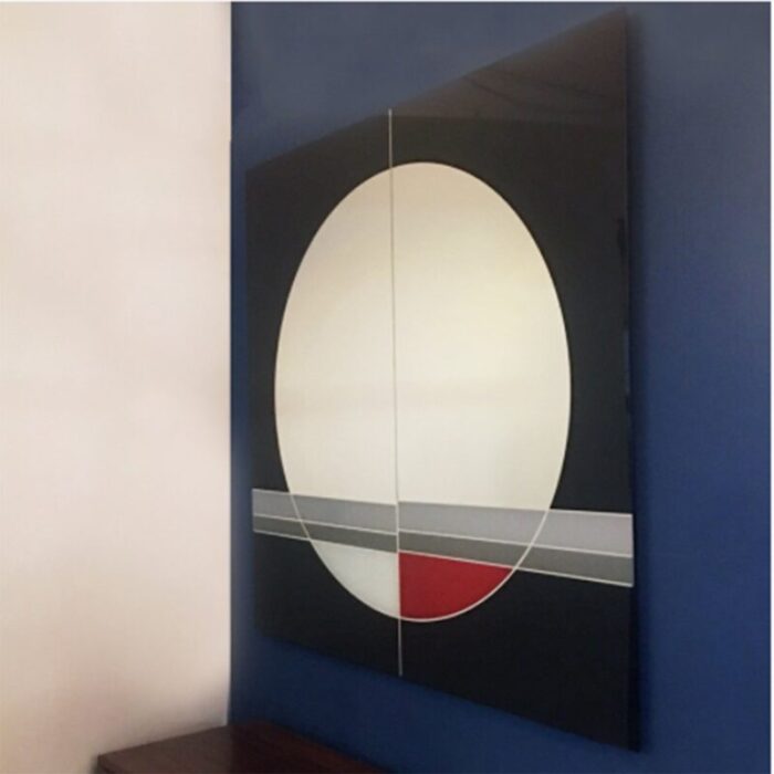 large mirror by eugenio carmi for saporiti italia 1980s 2