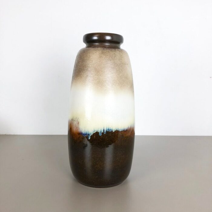 large multi color pottery fat lava 284 47 vase from scheurich 1970s 1