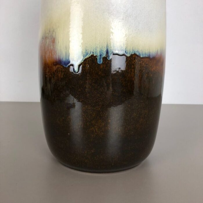 large multi color pottery fat lava 284 47 vase from scheurich 1970s 11