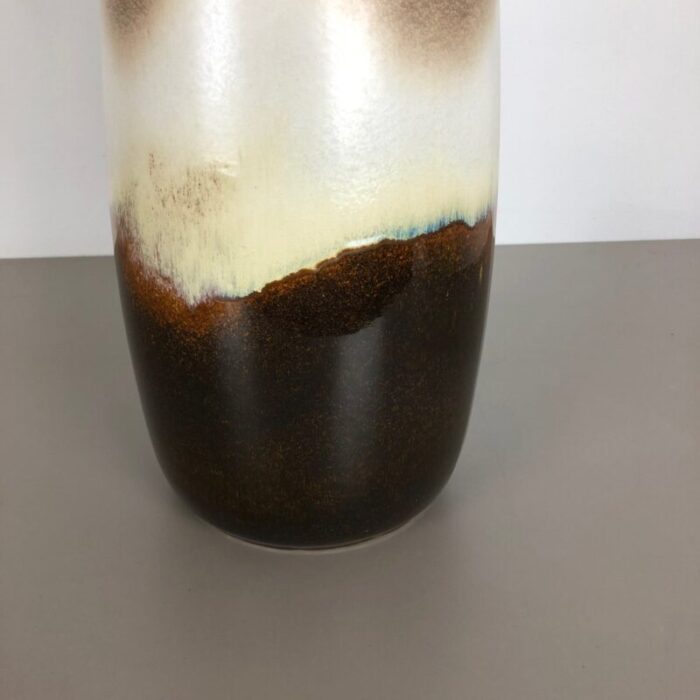 large multi color pottery fat lava 284 47 vase from scheurich 1970s 6