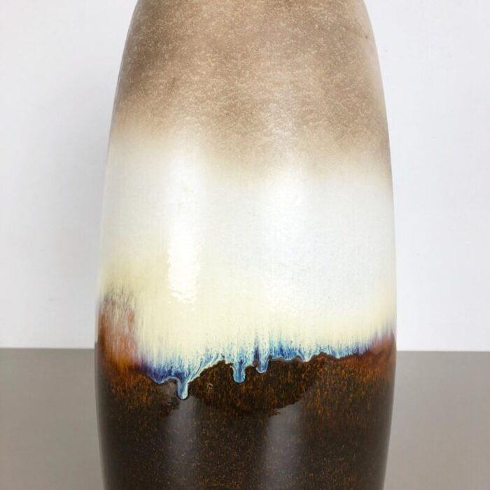 large multi color pottery fat lava 284 47 vase from scheurich 1970s 7