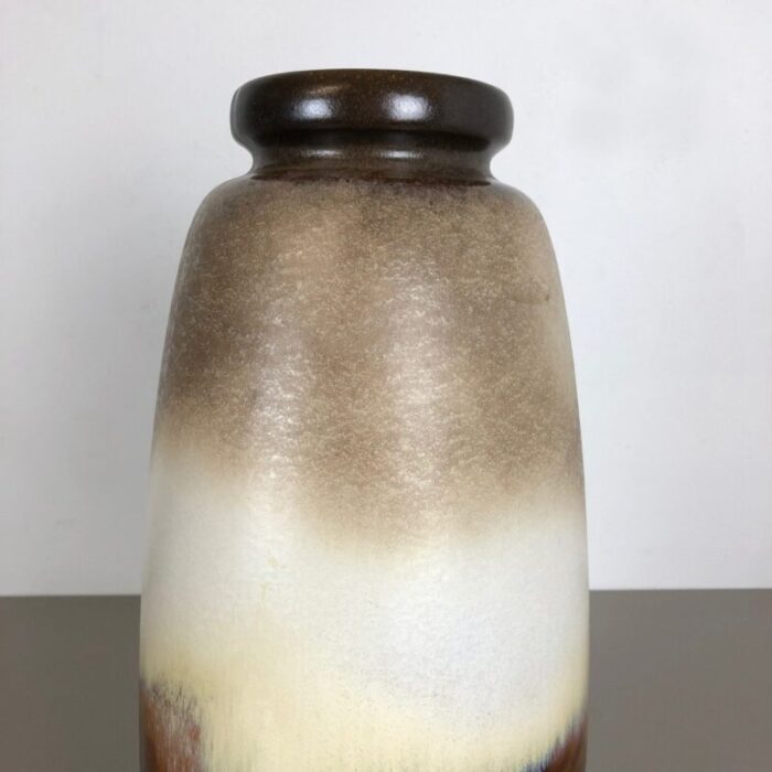 large multi color pottery fat lava 284 47 vase from scheurich 1970s 8