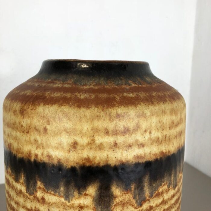 large multi color pottery fat lava 517 45 floor vase from scheurich 1970s 12