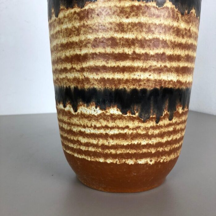 large multi color pottery fat lava 517 45 floor vase from scheurich 1970s 5