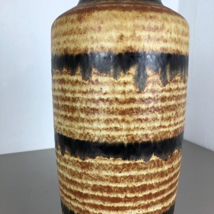 large multi color pottery fat lava 517 45 floor vase from scheurich 1970s 7