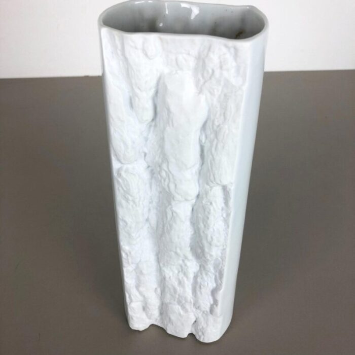 large op art porcelain vase from bareuther germany 1970s 12