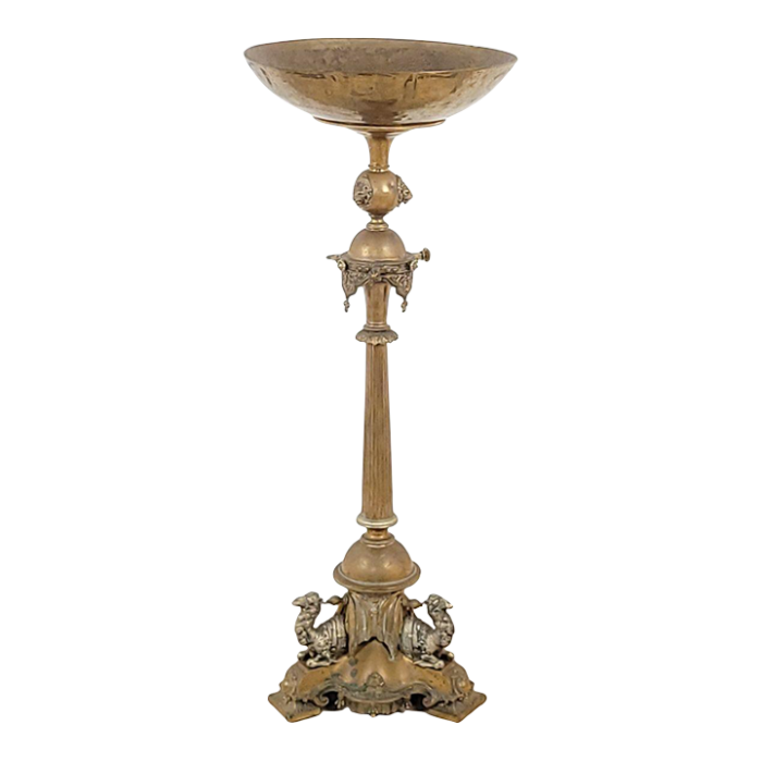 large victorian brass centerpiece with camels 3825