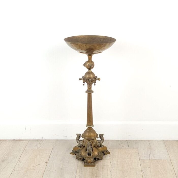 large victorian brass centerpiece with camels 5109