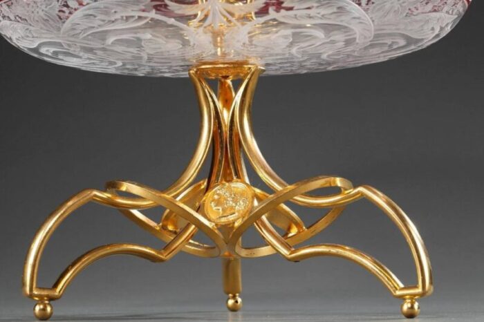 late 19th century crystal and gilt bronze centrepiece 7