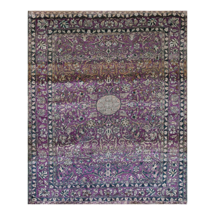 late 19th century persian silk kashan by kazan 4298