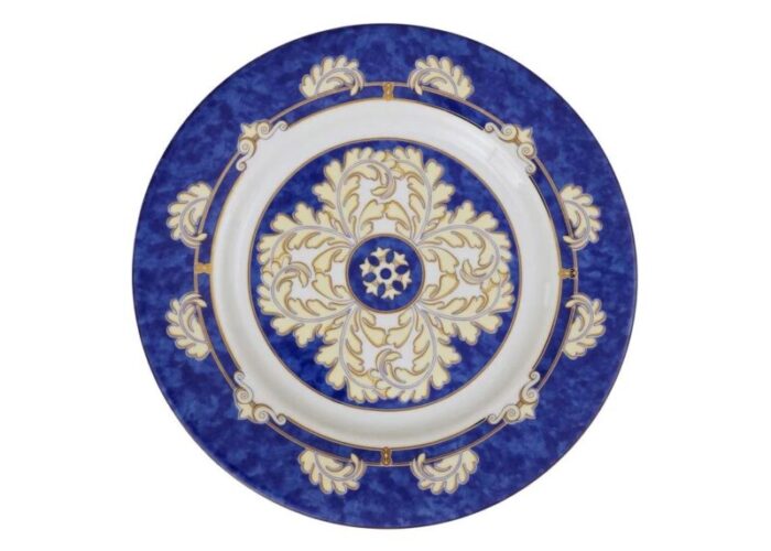 late 20th century christofle aida bleu salad plates set of 4 2007