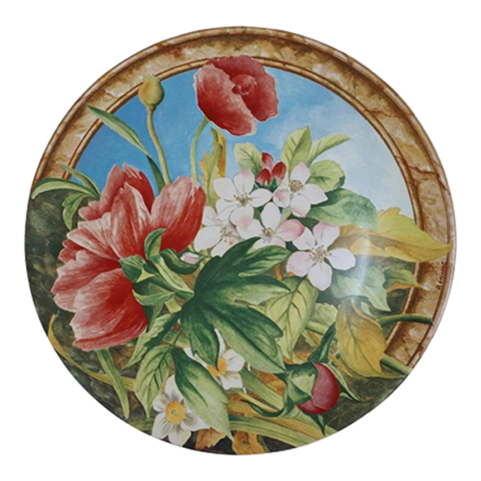 late 20th century gien botanical serving platter 3849