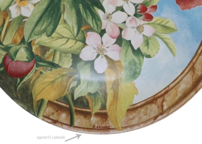 late 20th century gien botanical serving platter 7942