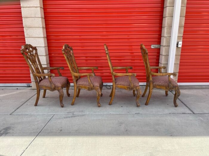 late 20th century set of 4 antique chippendale arm chairs 2295