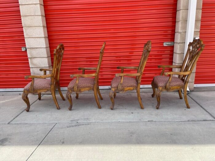 late 20th century set of 4 antique chippendale arm chairs 5858