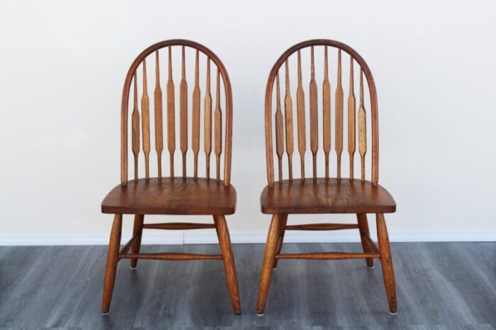 late 20th century spindle back dining chairs set of 4 5318