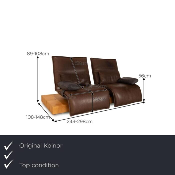 leather free motion epos 3 2 seater sofa from koinor 4270