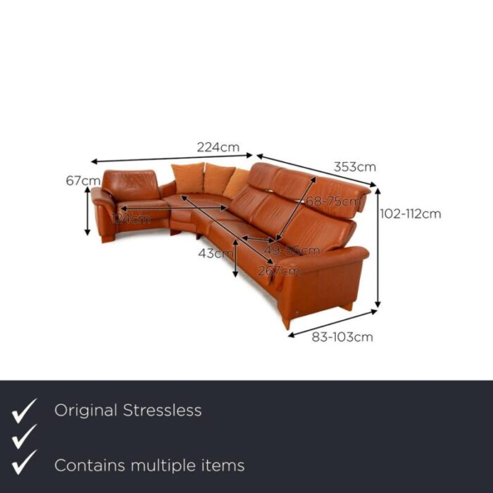 leather legend sofa set from stressless set of 2 0976