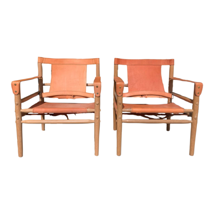 leather occasional chairs pair 9879