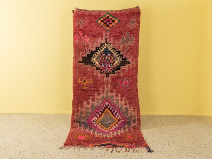 long vintage berber boujad rug 1