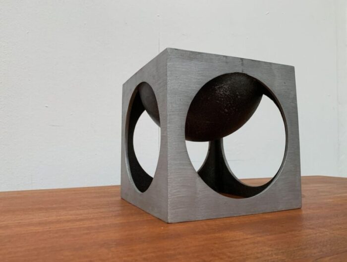 lorenzo burchiellaro mid century italian modernist cube sculpture 1