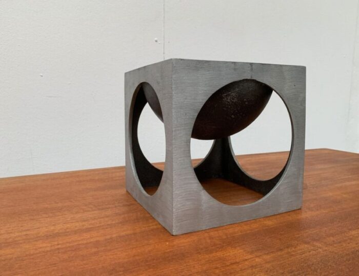 lorenzo burchiellaro mid century italian modernist cube sculpture 3