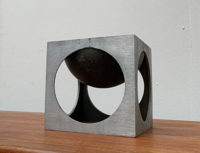 lorenzo burchiellaro mid century italian modernist cube sculpture 34