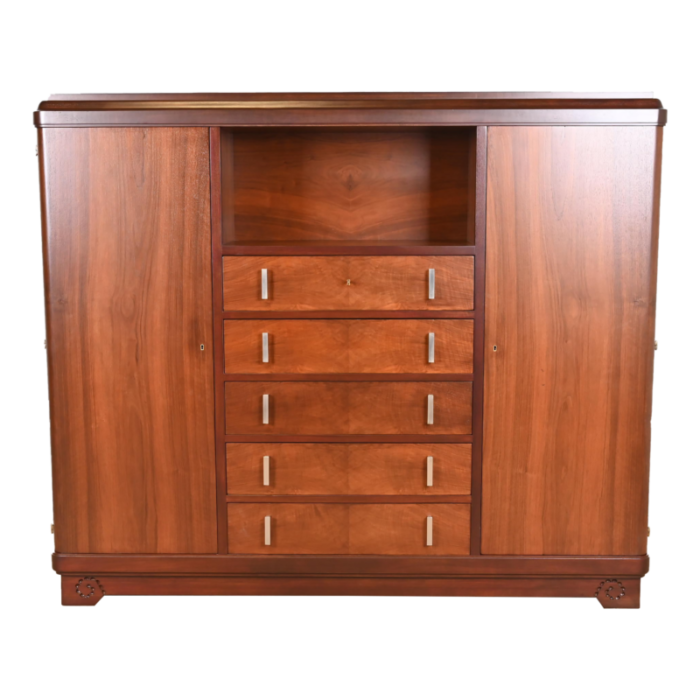 louis majorelle signed french art deco rosewood armoire dresser or bar cabinet newly restored 0667