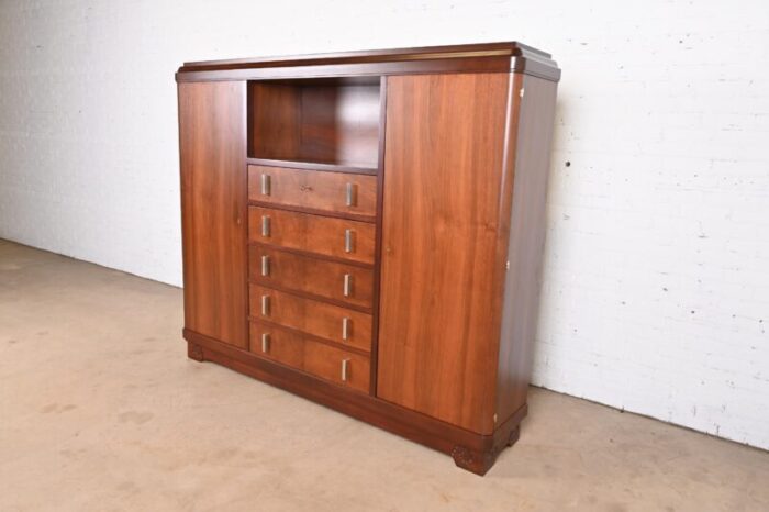 louis majorelle signed french art deco rosewood armoire dresser or bar cabinet newly restored 1241