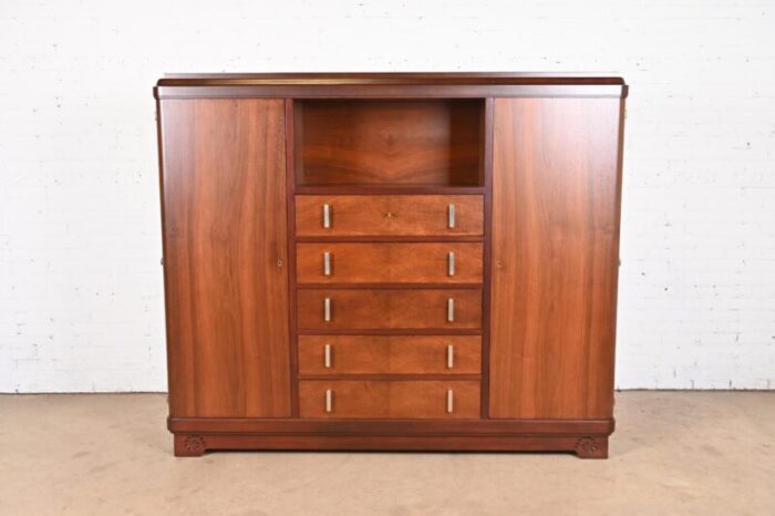 louis majorelle signed french art deco rosewood armoire dresser or bar cabinet newly restored 2293