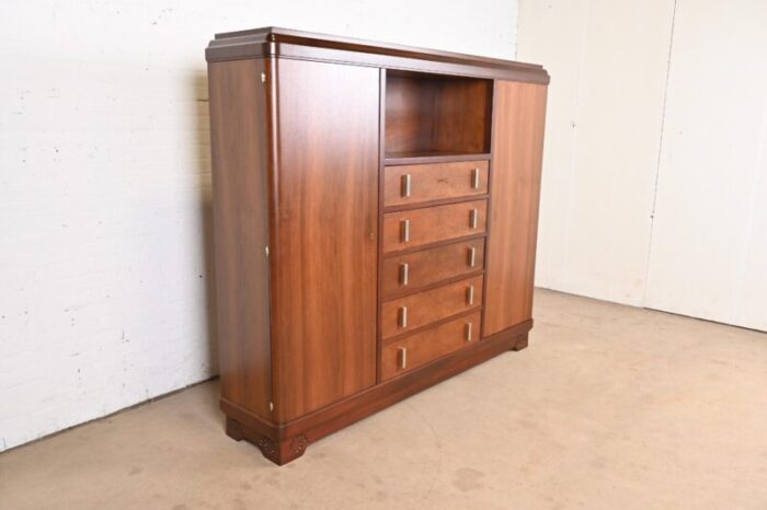 louis majorelle signed french art deco rosewood armoire dresser or bar cabinet newly restored 6406