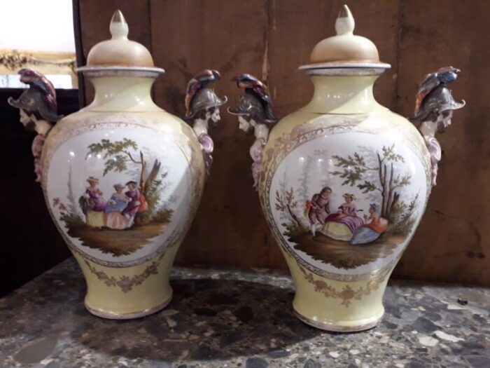 louis philippe vases germany 1870s set of 2 1