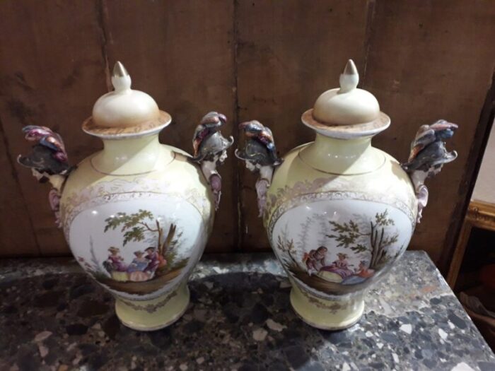 louis philippe vases germany 1870s set of 2 4