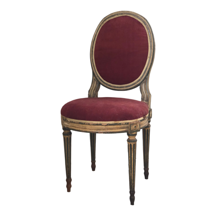 louis seize gildwood medallion chair late 19th century 9118