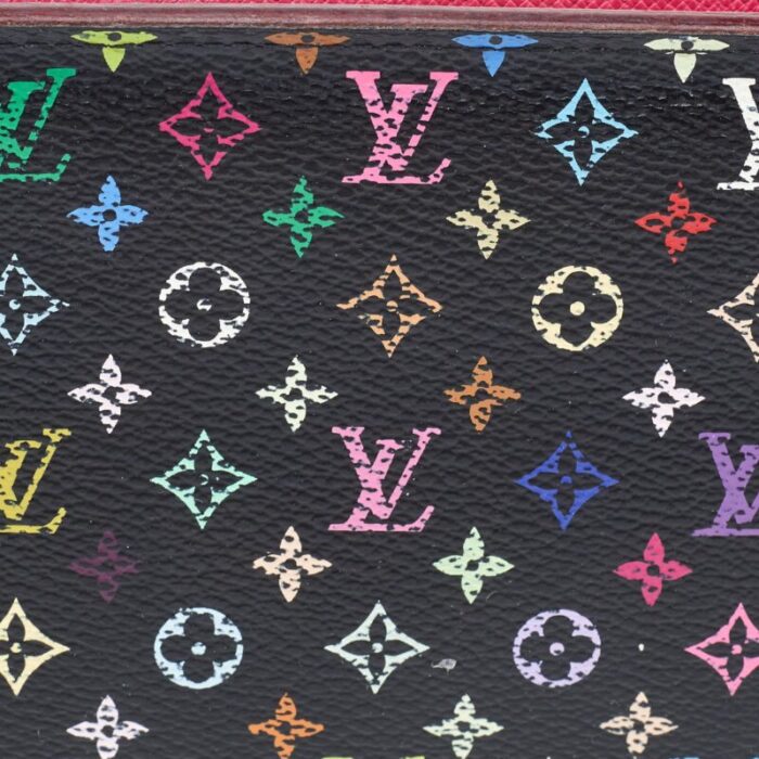 louis vuitton black monogram multicolore canvas insolite pistache wallet 2089