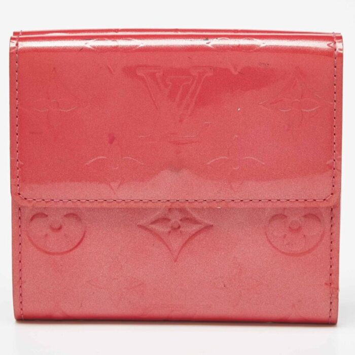 louis vuitton framboise monogram vernis elise wallet 1438