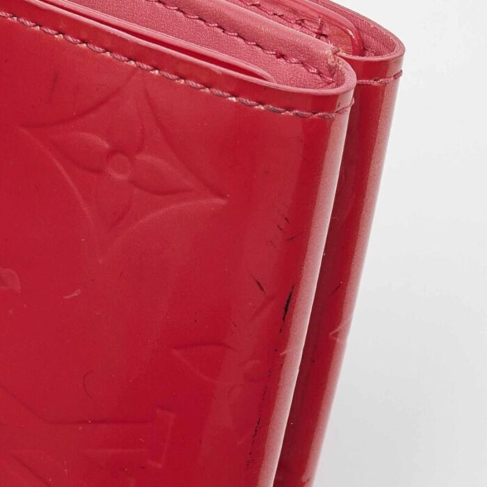 louis vuitton framboise monogram vernis elise wallet 3852