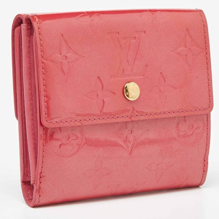 louis vuitton framboise monogram vernis elise wallet 7871