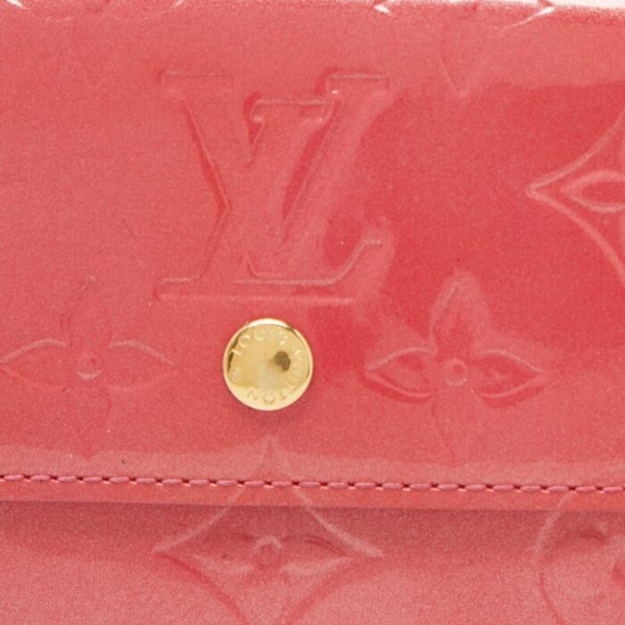 louis vuitton framboise monogram vernis elise wallet 9233