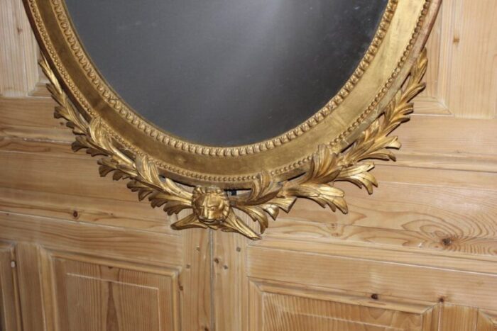 louis xvi carved golden wood mirror 15