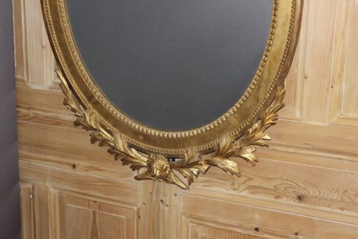 louis xvi carved golden wood mirror 4