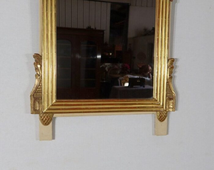 louis xvi gilt mirror in wood gold leaf late 1800s 10