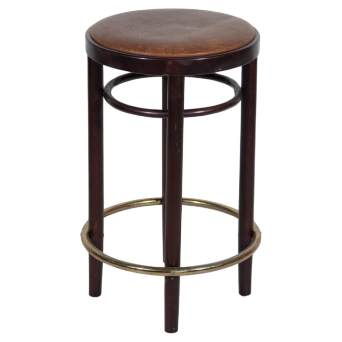 low bar stool attributed to thonet 1979 6015