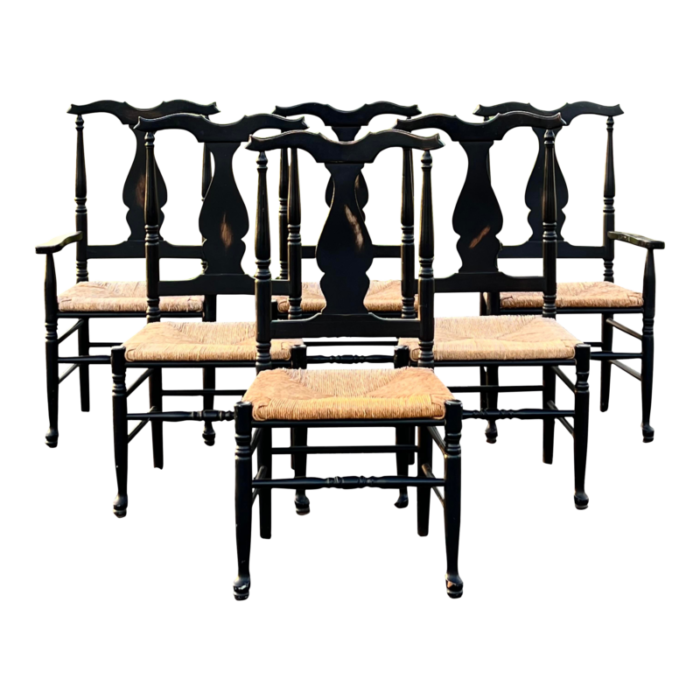 made in italy country queen anne dining chairs set of 6 1698